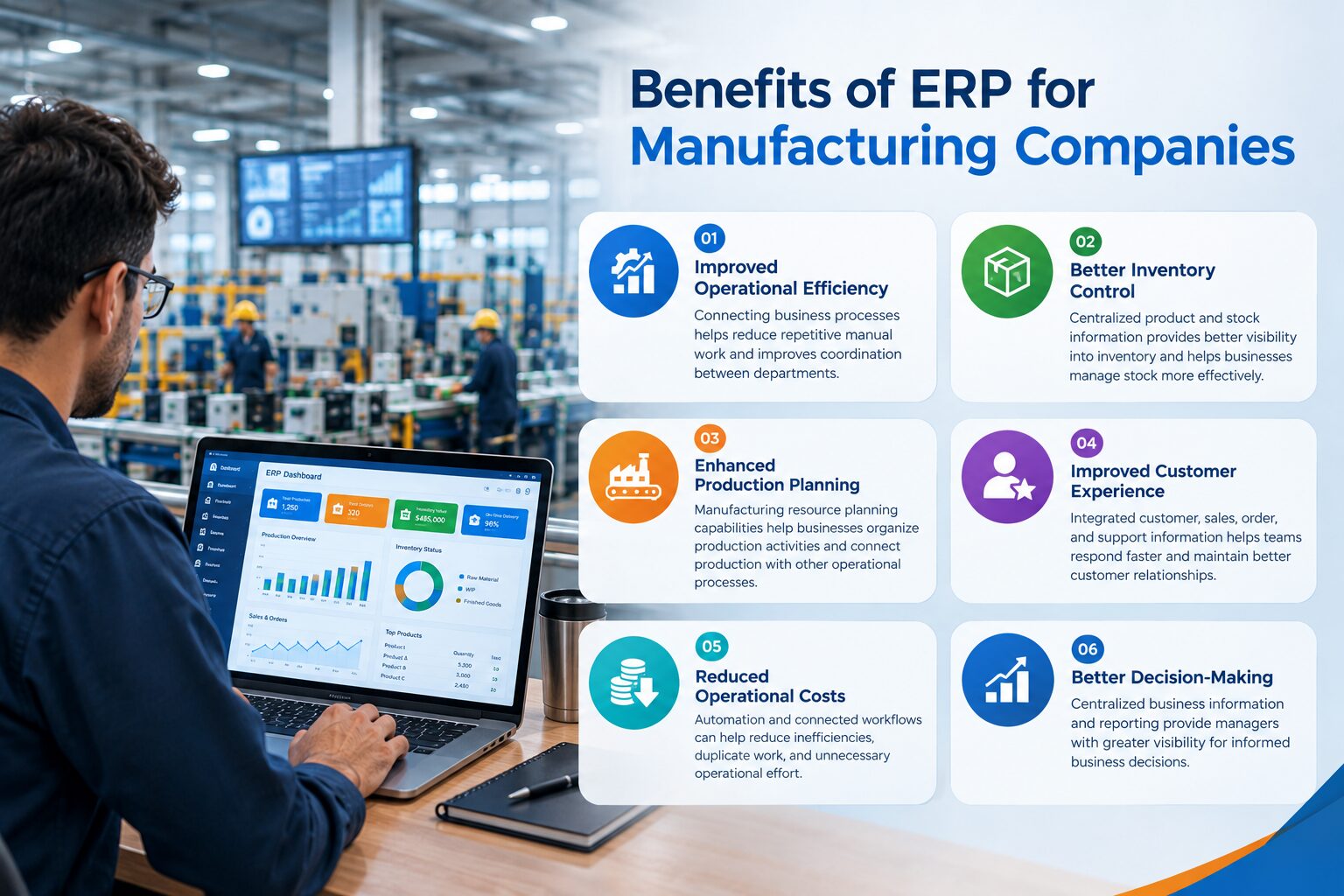 Benefits of ERP for manufacturing companies